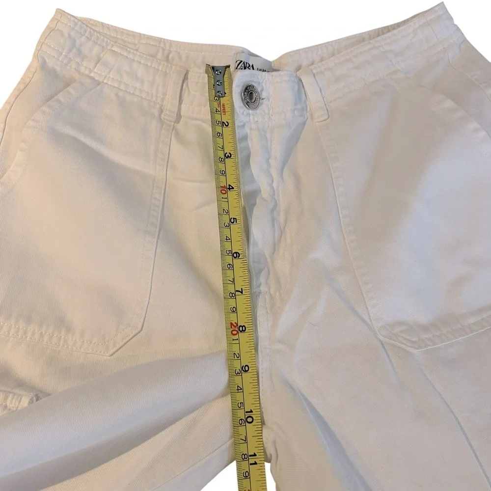Zara Straight Leg Cotton Cargo Pants - Picture 10 of 13